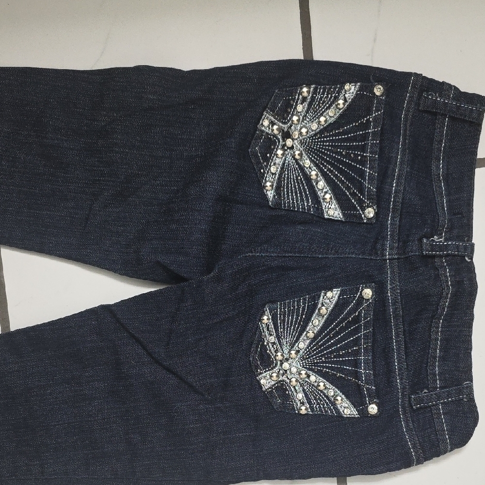 Embellished Dark Blue Jeans